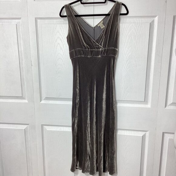Putumayo Velour Dress Rayon Silk Tank Dress Gray Size 6 - Picture 1 of 12